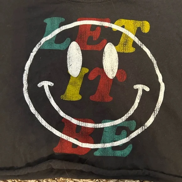 Prince Peter Collection Black Cropped Graphic Tshirt girls XL - Picture 2 of 5